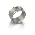 Chevalière Bee de Jocelyn Bouget : chevalière en acier inoxydable, motif abeille modélisé en 3D et imprimé par Sculpteo. Création originale.