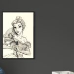 Belle : La Rose Enchantée - Œuvre Encadrée par Jocelyn Bouget