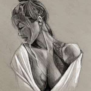 <span class="small">Dessin</span> Demoiselle Tattoo <span>60 x 90cm</span>