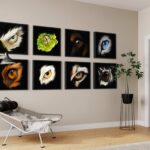 Peintures numérique réaliste d'œils animalier par Jocelyn Bouget, impression sur Dibon mat.