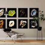 Peintures numérique réaliste d'œils animalier par Jocelyn Bouget, impression sur Dibon mat.