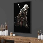 Portrait numérique abouti de Bayek de Siwa d'Assassin's Creed Origins, impression d'art sur Dibond finition mate par Jocelyn Bouget.